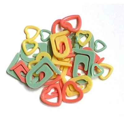 Image of Memoric Seeknit Stitch Markers 1 x 30 Pieces, Green/Pink/Yellow
