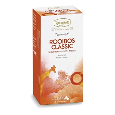 Image of Ronnefeldt Teavelope Rooibos Classic Herbal Tea with Tro 25 Sachets 45 g
