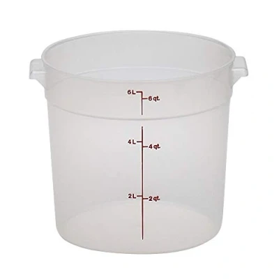 Image of Cambro (RFS6PP190) 6 qt Round Polypropylene Food Storage Container Camwear®