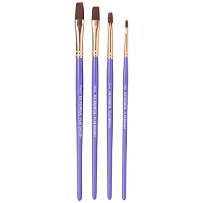 Image of Humbrol Model Paint Brushes AG4305 Brush Pack Flat 3, 5, 7, 10 4 Set for Art, Modelling Enamel &amp; Acrylic Paints Small Painting Craft Kits