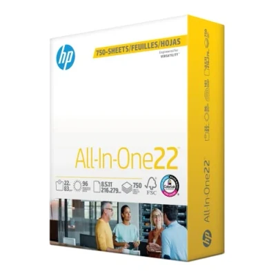 Image of HP Papers 8.5 x 11 Paper All in One 22 lb 1 Mega Ream 750 Sheets 96 Bright Made USA FSC Certified 207750R