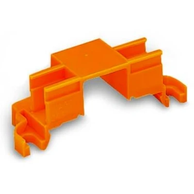 Image of WAGO Mounting carrier; for 4 connectors; 243 Series; DIN 35 rail mounting/screw mounting; orange, 112 (10 pcs)