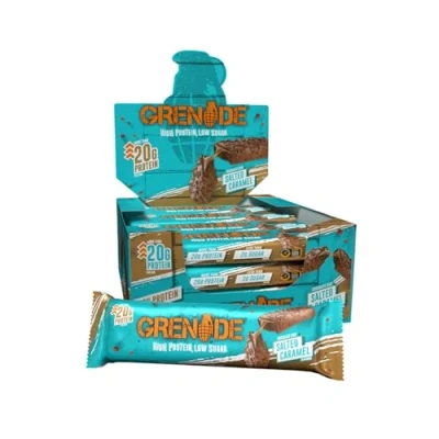 Image of Grenade High Protein, Low Sugar Bar Chocolate Chip Salted Caramel, 12 x 60 g