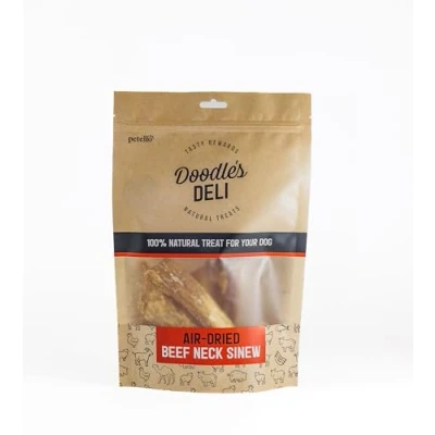 Image of Doodle&#039;s Deli Air Dried Beef Neck Sinew High Protein Natural Dog Chew Treat Dental Stick Alternative 100g