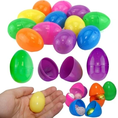 Image of 18PCS Easter Gift Filler Eggs, Decoration Gifts, Surprise Eggs Hunt Snap Open Fillable Plastic Kids Crafts Size: 4.4cm