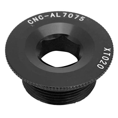 Image of RiToEasysports Crankset Screw Cap, M20*10 Crank Aluminum Alloy Bike Threads Arm Bolt Bicycle Cap Cover BB Axis Screws (black) Ride