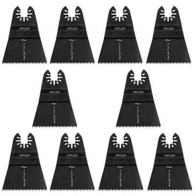 Image of 10 x Antler 65mm Coarse Wood Blades Compatible with Dewalt Stanley Worx F30 Black &amp; Decker Erbauer Oscillating Multitool Accessories