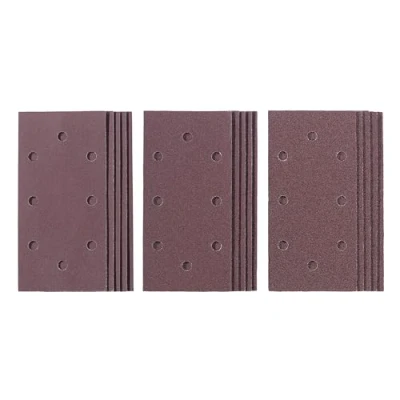 Image of kwb by Einhell 49817985 15 Piece Q Stick Sandpaper Set Orbital Sander Accessories 15x 187 x 93 mm Grit 5X 60 / 120 180 Quick Stick, Braun