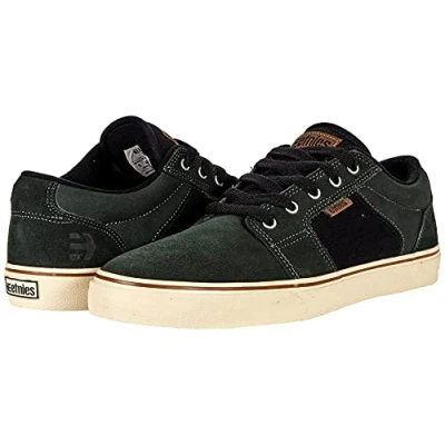 Image of Etnies Men&#039;s Barge LS Skate Shoe, Brown/Gum/Gold, 8 UK