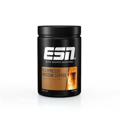 Image of ESN Flexpresso Protein Coffee, Caramel Flavor, 908 g, 2 lbs, 30 Servings Whey Powder with Real Made in Germany, Laboratory Tested