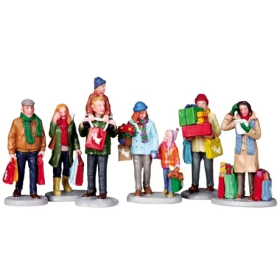Image of Lemax Christmas Holiday Shoppers