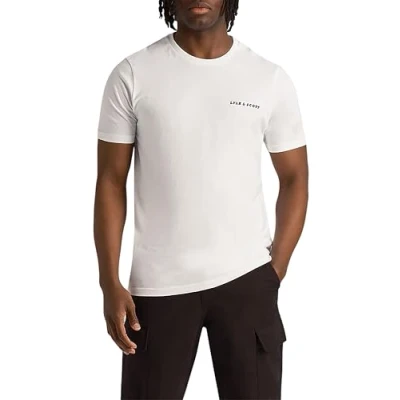 Image of Lyle &amp; Scott Mens Embroidered T Shirt in White Size Small