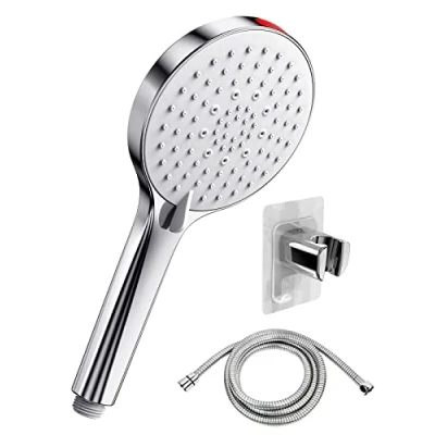 Image of SREWOHS Water Saving Shower Head with Hose Holder, Economy 1.6 m, Head, Pressure Increasing Set Power wash