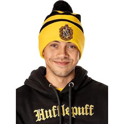 Image of CID Official Harry Potter Hufflepuff Beanie Yellow, One Size