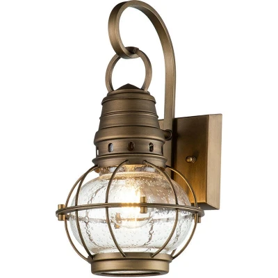 Image of Kichler Bridgepoint Outdoor Wall Lantern Natural Brass, IP44