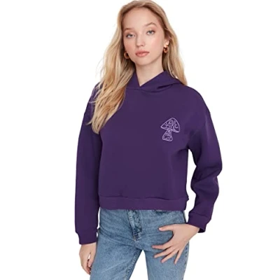 Image of Trendyol Sweatshirt Purple Relaxed