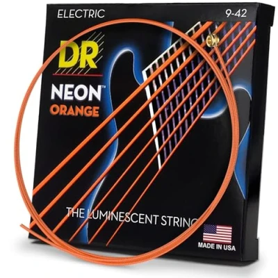 Image of DR Strings Hi Def Neon Orange Electric Lite