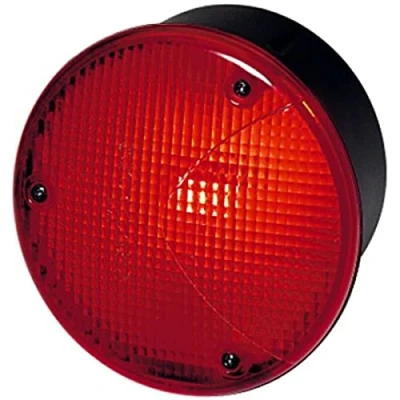 Image of HELLA 2NE 964 169 027 Rear Fog Light 12/24V Round mounting/Fitting Lens Colour: Red left/right