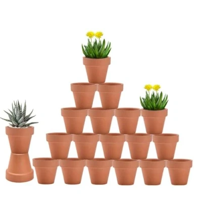 Image of vensovo 7.6CM Terra Cotta Pots with Drainage 20 Pack Clay Flower Pots, Succulent Nursery Great for Plants, Crafts, Wedding Favor