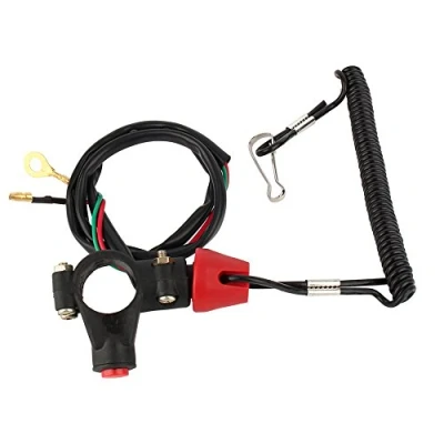 Image of Gorgeri engine Kill Stop Switch, Cord Lanyard Switch Safety Tether 12V CO For Motor ATV Boat :mini moto