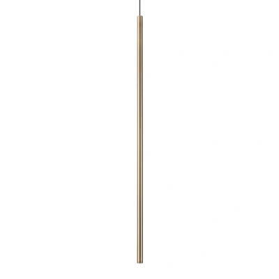 Image of Filo LED Slim Pendant Ceiling Light Brass 2700K