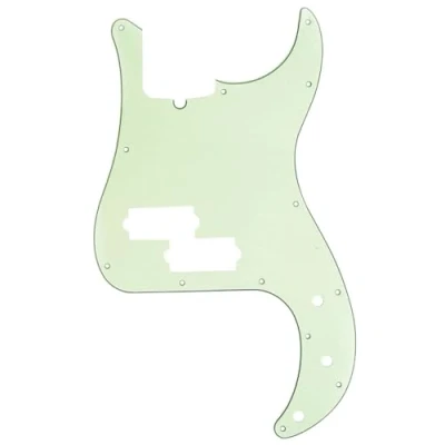 Image of Musiclily Pro 13 Hole Modern Style P Bass Pickguard for 4 String American Precision Bass, 3Ply Mint Green