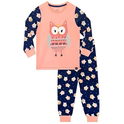 Image of Harry Bear Girls Owl Pyjamas Multicoloured Age 3 to 4 Years