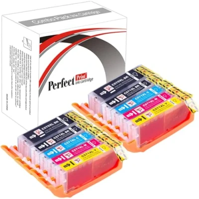 Image of 10 PerfectPrint Compatible Ink Cartridge Replace PGI570 CLI571 for Canon Pixma MG5750 MG5751 MG5752 MG5753 MG6850 MG6851 MG6852 MG6853 MG7750 MG7751 MG7752 MG7753