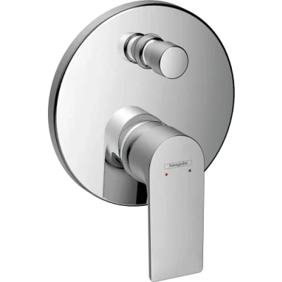 Image of Hansgrohe Rebris E Single Lever Bath Mixer for Concealed Installation with Integrated Security Combination According to EN1717 iBox Universal, Chrome, 72469000