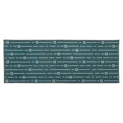 Image of JVL Savio Machine Washable Runner Mat, 57 x 150 cm, Teal, One Size