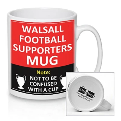 Image of Walsall Football Supporters Rival Team Joke Funny New and Easy Office Tea Coffee Mug Gift