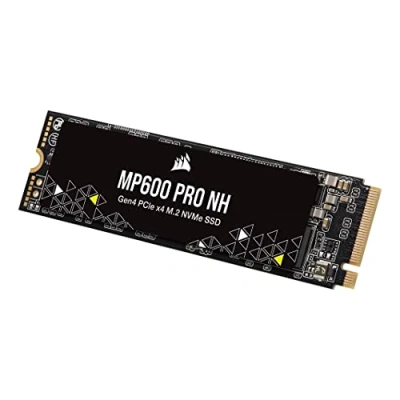 Image of Corsair MP600 PRO NH 4TB PCIe Gen4 x4 NVMe M.2 SSD HighDensity TLC NAND 2280 Compatible with DirectStorage Up to 6,600 MB/sec No heatsink Black