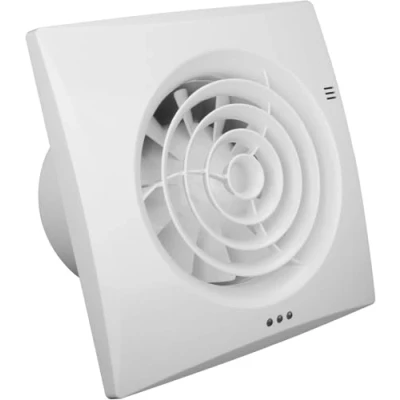 Image of 100mm Timer Environment friendly White Quiet Powerful Bathroom Extractor Fan 4 inch Shower Wall or Ceiling Mounted Ventilation Moist Control for 100 mm Ducting Toilet Exhaust