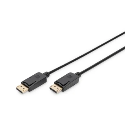 Image of DIGITUS Displayport cable Full HD 1080p/60Hz 2m with lock 1.1a Compatible PC, monitor, gaming graphics card