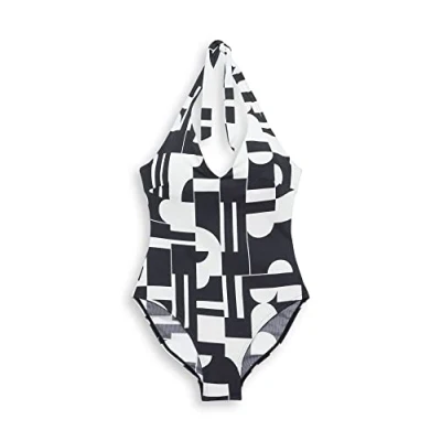 Image of ESPRIT Women&#039;s Cube Beach Uw.Swimsuit One Piece Swimsuit, Black, 42 / 85D