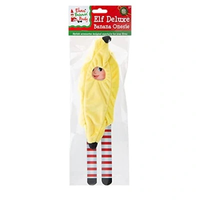 Image of QDS Naughty Christmas Elf Elves Clothes Costumes Outfits &amp; Accessories (Banana Onesie)