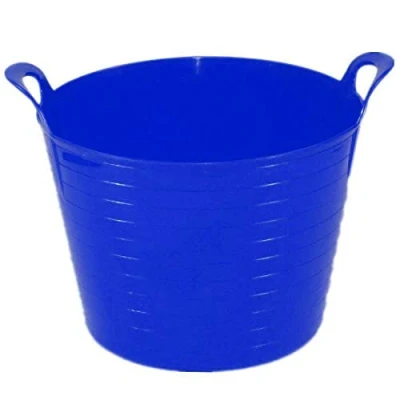 Image of Large 42L Flexi Tub Bucket Storage/Flexi with Handles for Home and Garden (Blue)