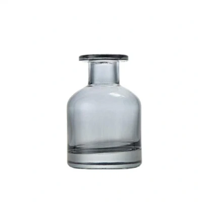 Image of 150ml Empty Refillable Glass Diffuser Bottles Jars Aromatherapy Container Fragrance Accessories Use for DIY Replacement Reed Sticks Sets Essential Oils Crafts Decor (Gray)