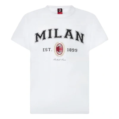 Image of AC Milan T Shirt College Collection, White, M