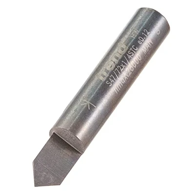 Image of Trend Professional V Groove, 45 Degree, 1/4 Inch Shank, 6.3mm Cut Diameter &amp; Length, Solid Tungsten Carbide, S47/72X1/4STC