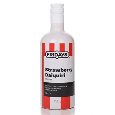 Image of Fridays Strawberry Daiquiri Pre Mixed Cocktail Ready To Drink With Liqueur &amp; Lime Juice 70cl 10% ABV Mix Perfect Party For All Occasions