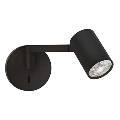 Image of Ascoli Swing Single Adjustable LED Spotlight Matt Black, GU10