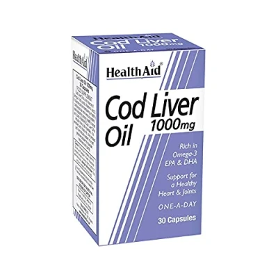 Image of HealthAid Cod Liver Oil 1000mg, 30 Capsules