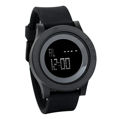 Image of JewelryWe Fashion Men Military Silicone Sport Watch Waterproof LED Digital Dial Wristwatch Black