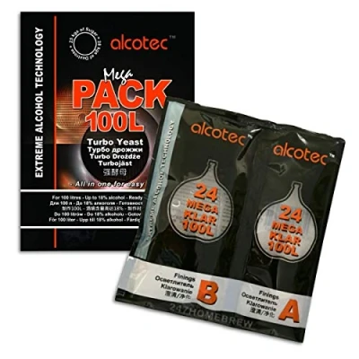 Image of Alcotec Mega Pack 100L Turbo Yeast and MegaKlar 24hr Finings for