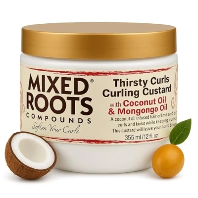 Image of Mixed Roots Compounds Thirsty Curls Custard Coconut Oil &amp; Mongongo 355 ml