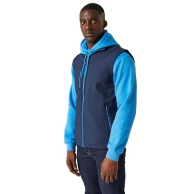 Image of Regatta Professional Men&#039;s Water Repellent Navigate 2 Layer Softshell Bodywarmer Navy French Blue, Size: 3XL