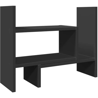 Image of vidaXL Desk Organiser Black 38.5x17x39 cm Engineered wood