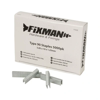 Image of Fixman Type 90 Staples 5000pk 5.80 x 10 1.25mm