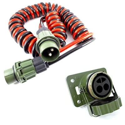 Image of Easy Link NATO Spiral Cable 24 V 2 Pin x 35 mm2 4 m + Plug Application Truck